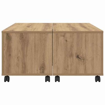 Kaffeebord med låda Artisan Ek 75 x 75 x 38 cm Konstruerat trä