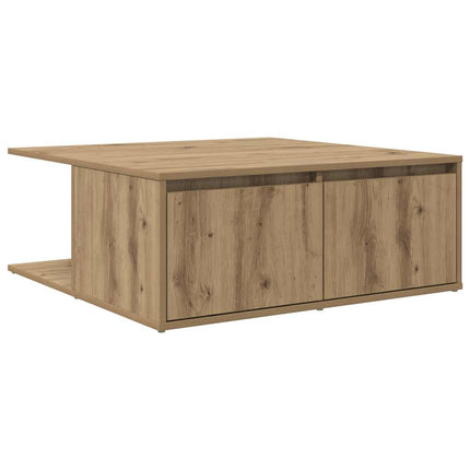 Kaffeebord med låda artisan ek 80 x 80 x 31 cm Konstruerat trä