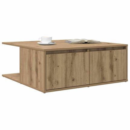 Kaffeebord med låda artisan ek 80 x 80 x 31 cm Konstruerat trä