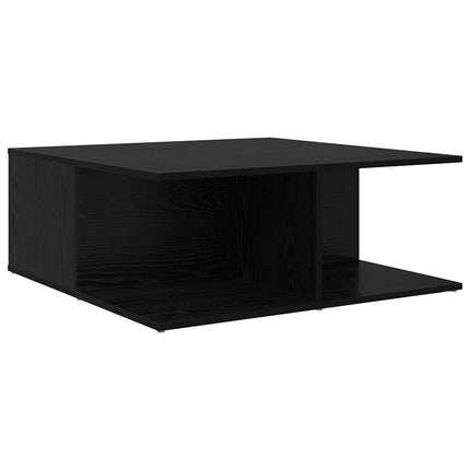 Kaffeebord med låda Svart ek 80 x 80 x 31 cm Konstruerat trä
