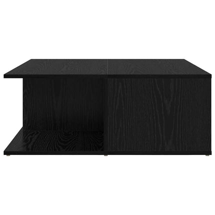 Kaffeebord med låda Svart ek 80 x 80 x 31 cm Konstruerat trä