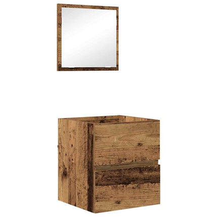 Badrumsskåp Gammalt trä 41 x 38,5 x 45 cm Konstruerat trä