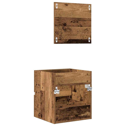 Badrumsskåp Gammalt trä 41 x 38,5 x 45 cm Konstruerat trä