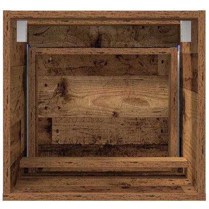 Badrumsskåp Gammalt trä 41 x 38,5 x 45 cm Konstruerat trä