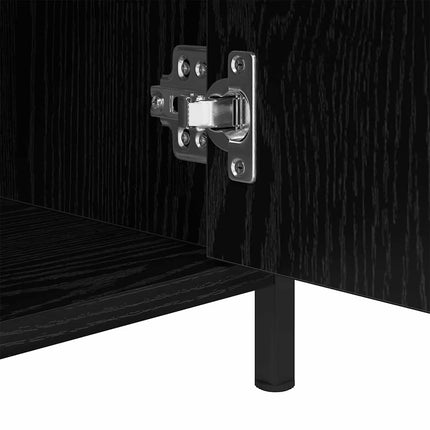 Nattduksbord 2 pcs Svart Ek 40 x 42 x 60 cm Konstruerat trä