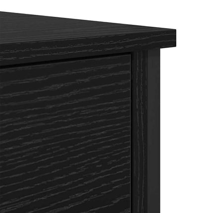 Nattduksbord 2 pcs Svart Ek 40 x 42 x 60 cm Konstruerat trä