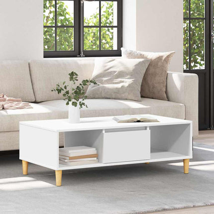 Kaffeebord Vit 102 x 55 x 35 cm Konstruerat trä
