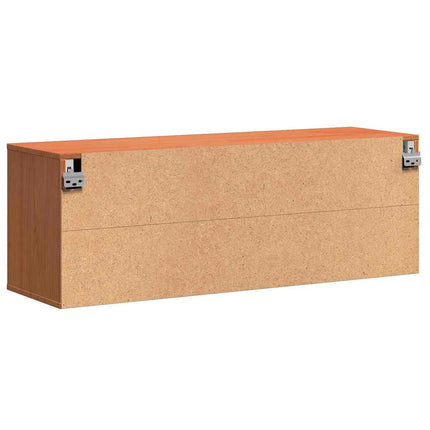 Väggskåp med hylla Vaxbrun 100 x 30 x 35 cm Massiv furu