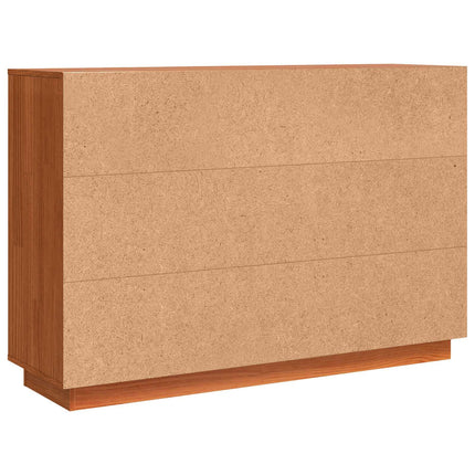 Sideboard med låda Brun Ek 111 x 34 x 75 cm Massiv furu