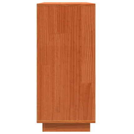 Sideboard med låda Brun Ek 111 x 34 x 75 cm Massiv furu
