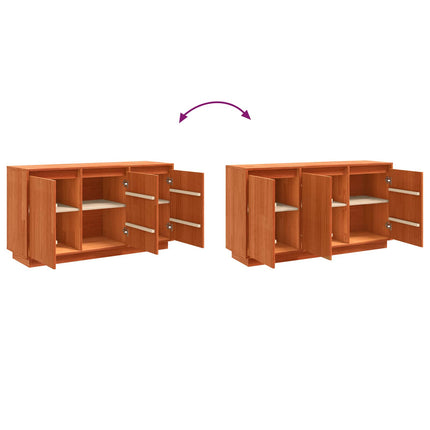 Sideboard Brun Ek 111 x 34 x 60 cm Massiv furu