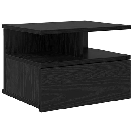 Flytande Nattduksbord Svart Ek 40 x 31 x 28 cm Konstruerat trä