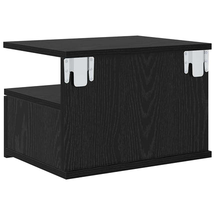 Flytande Nattduksbord Svart Ek 40 x 31 x 28 cm Konstruerat trä