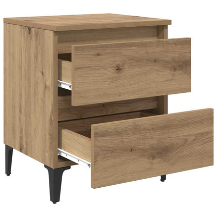 Nattduksbord 2 pcs artisan ek 40 x 35 x 50 cm Konstruerat trä