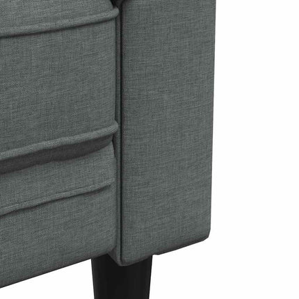 Vardagsrumsoffa 2 pcs Mörkgrå 201,5 x 74,5 x 74,5 cm tyg