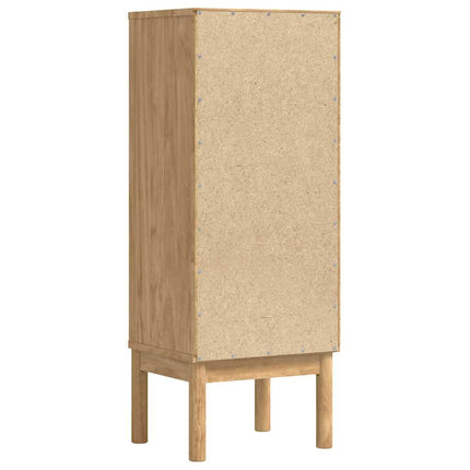 Badrumsskåp med låda FLORO Vaxbrun 35 x 30 x 90 cm Massiv furu
