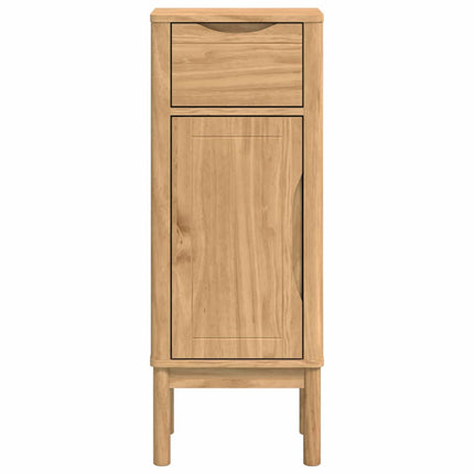 Badrumsskåp med låda FLORO Vaxbrun 35 x 30 x 90 cm Massiv furu
