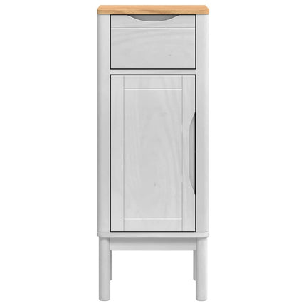 Badrumsskåp med låda FLORO Vit 35 x 30 x 90 cm Massiv furu