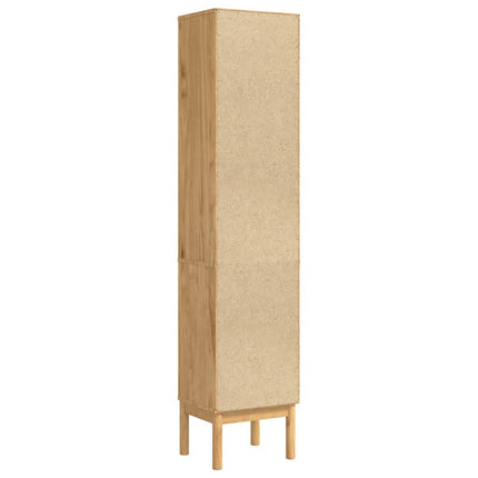 Badrumshögt skåp FLORO Vaxbrun 35 x 30 x 160 cm Massiv furu