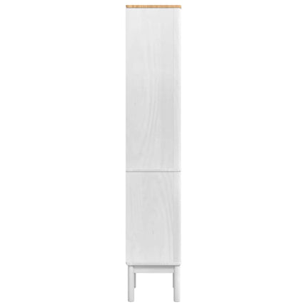 Badrumshögt skåp FLORO Vit 35 x 30 x 160 cm Massiv furu