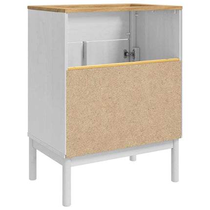 Badrumsskåp med handfat med hylla FLORO Vit 60 x 40 x 80 cm