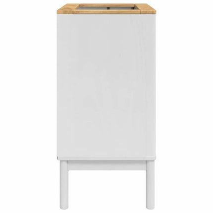 Badrumsskåp med handfat med hylla FLORO Vit 60 x 40 x 80 cm