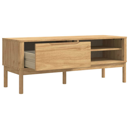 Hallbänk med låda FLORO Vaxbrun 115 x 40 x 45 cm Massiv furu