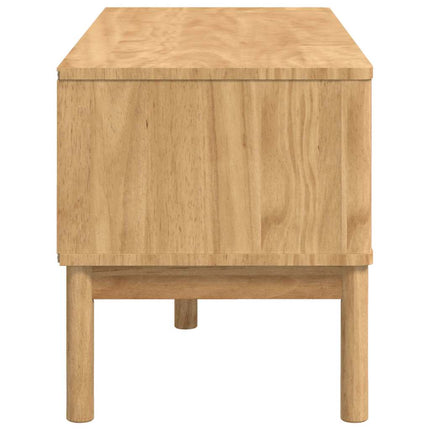 Hallbänk med låda FLORO Vaxbrun 115 x 40 x 45 cm Massiv furu