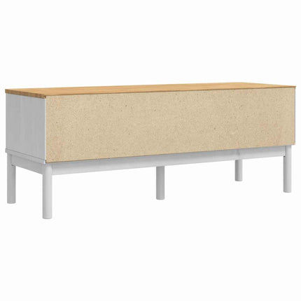 Hallbänk med låda FLORO Vit 115 x 40 x 45 cm Massiv furu