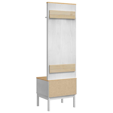 Hallway skåp med hylla FLORO Vit 50 x 40 x 158 cm Massiv furu
