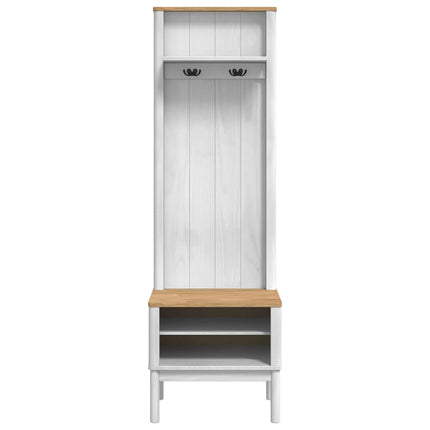 Hallway skåp med hylla FLORO Vit 50 x 40 x 158 cm Massiv furu
