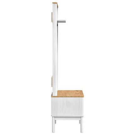 Hallway skåp med hylla FLORO Vit 50 x 40 x 158 cm Massiv furu