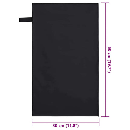 Sporthanddukar 2 pcs Svart 50 x 30 cm Polyester och polyamid