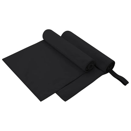 Sporthanddukar 2 pcs Svart 100 x 50 cm Polyester och polyamid