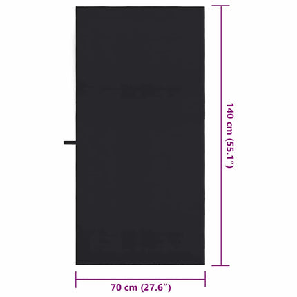 Sporthanddukar 2 pcs Svart 140 x 70 cm Polyester och polyamid