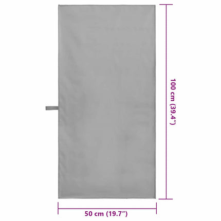 Sporthanddukar 2 pcs Mörkgrå 100 x 50 cm Polyester och polyamid