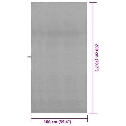 Sporthanddukar 2 pcs Mörkgrå 200 x 100 cm