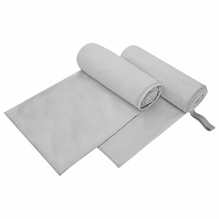 Sporthanddukar 2 st Grå 200 x 100 cm