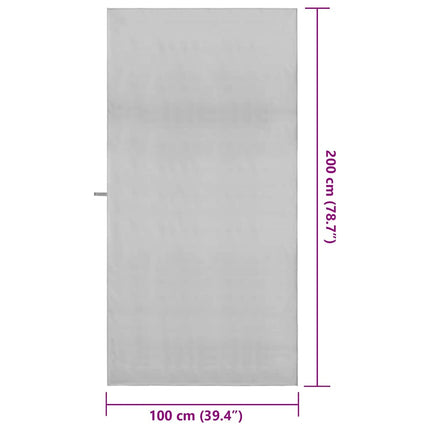 Sporthanddukar 2 pcs Grå 200 x 100 cm Polyester och polyamid