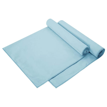 Sporthanddukar 2 pcs Blå 140 x 70 cm Polyester och polyamid