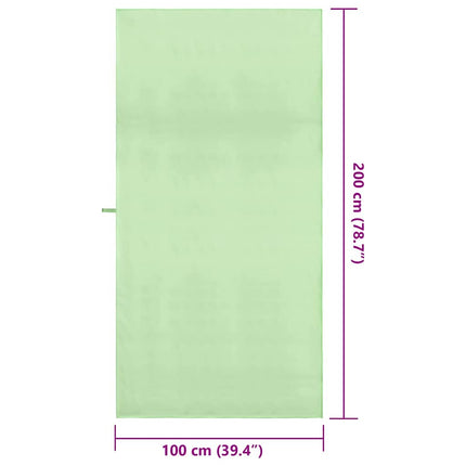 Sporthanddukar 2 st Grön 200 x 100 cm