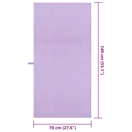 Sporthanddukar 2 st Lila 140 x 70 cm
