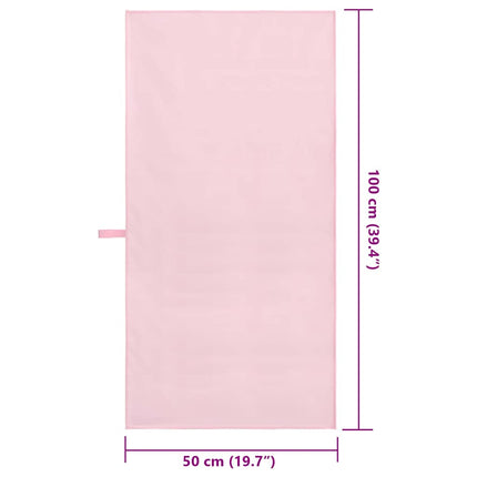 Sporthanddukar 2 pcs Rosa 100 x 50 cm Polyester och polyamid