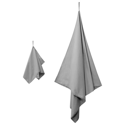 Sporthandduk Set 2 st Mörkgrå 50 x 30 cm, 200 x 100 cm