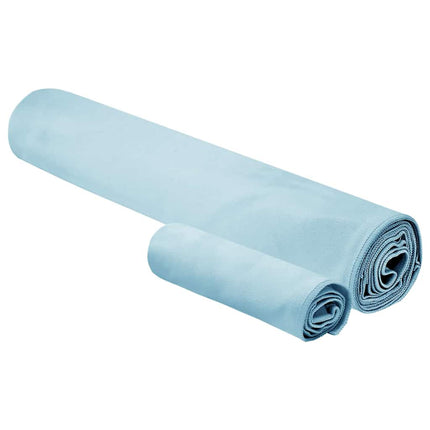 Sporthandduk Set 2 st Blå 50 x 30 cm, 200 x 100 cm