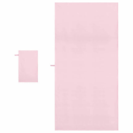 Sporthandduk Set 2 pcs Rosa tyg