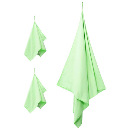 Sporthandduk Set 3 pcs Grön Polyester och polyamid