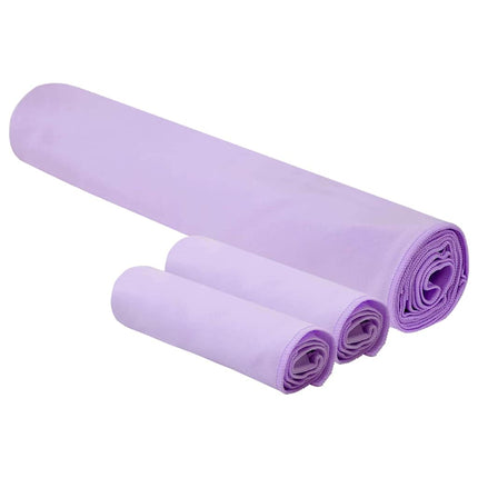 Sporthandduk Set 3 st Lila 210 x 100 cm