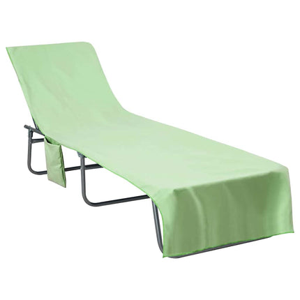 Solstolshanddukar 2 pcs Grön 210 x 75 cm Polyester och polyamid
