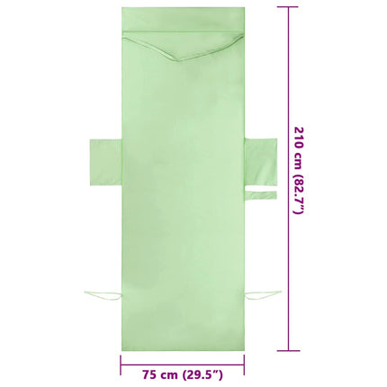 Solstolshanddukar 2 pcs Grön 210 x 75 cm Polyester och polyamid